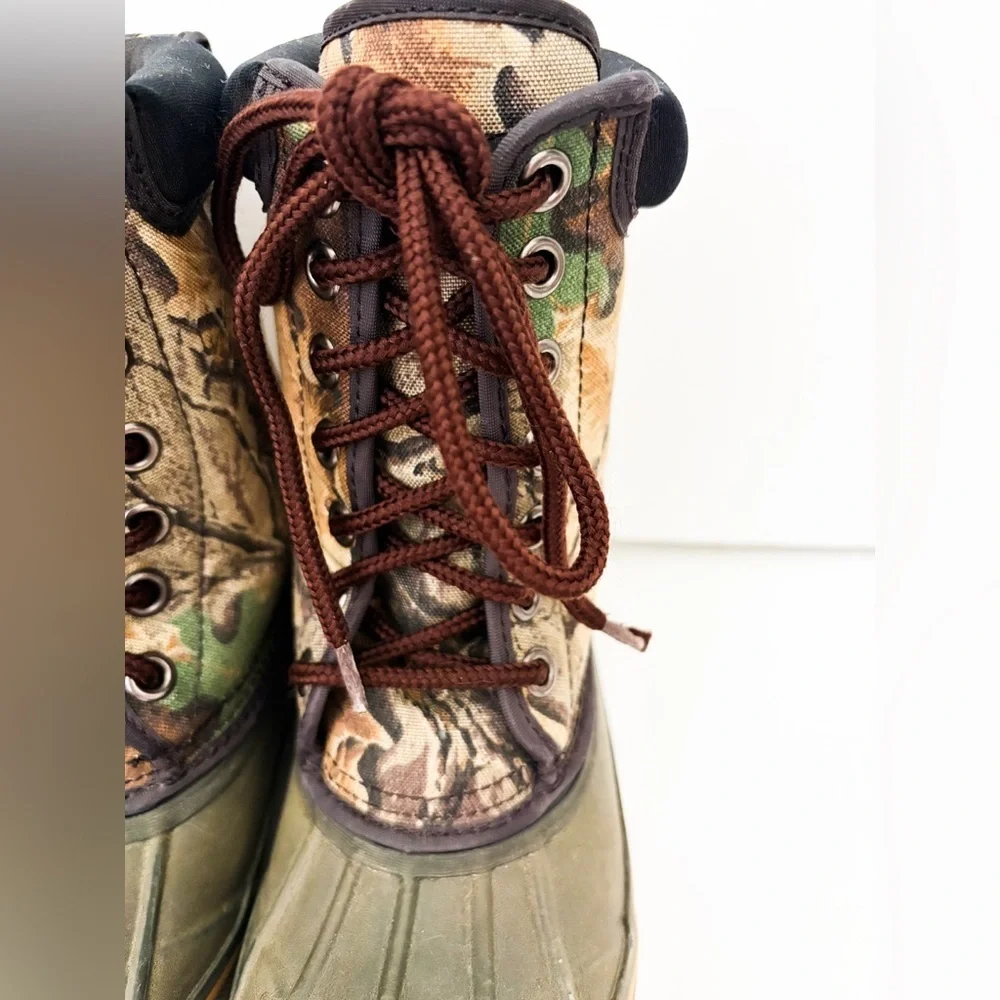 Timber Wolf Thermo Lite Kids Camo Steel Shank Hunting Boots Size 1